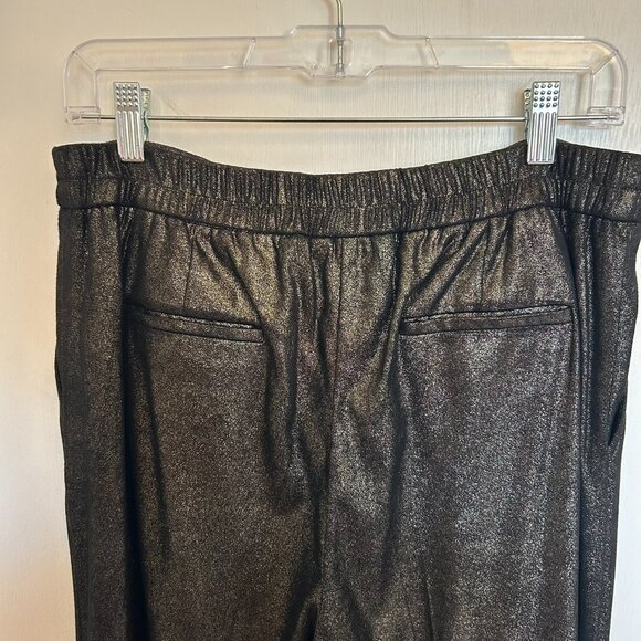 Joie black and gold drapey wide leg party pants - Picture 4 of 6